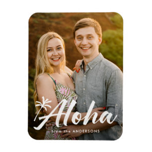 Magnet Flexible Photo de vacances au palmier Aloha