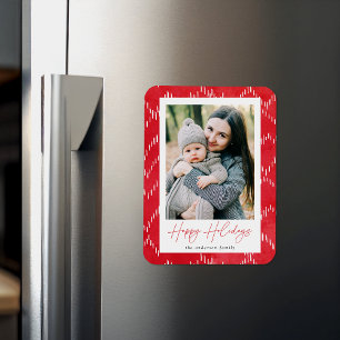 Magnet Flexible Photo de vacances moderne à l'aquarelle rouge poin
