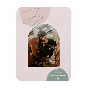 Magnet Flexible Photo de vacances pour la joie minimaliste   Noël 