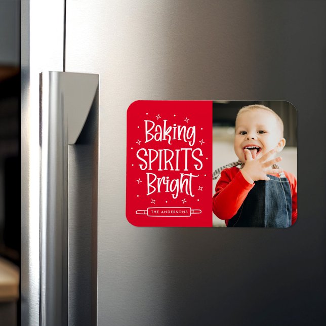 Magnet Flexible Photo de vacances rouge vif Baking Spirits Bright (Créateur téléchargé)
