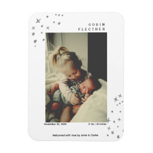Magnet Flexible Photo d'étoile gribouillée dessinée à la main mode