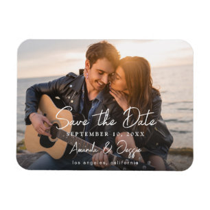 Magnet Flexible Photo - Écriture manuscrite Horizontale Save the D