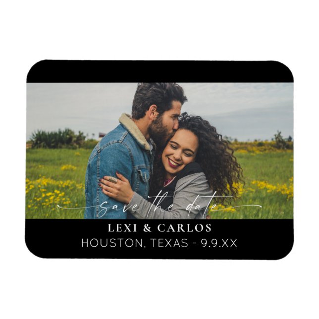 Magnet Flexible Photo et calligraphie 3 Mod Enregistrer la date (Horizontal)