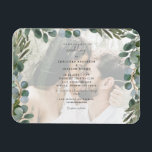 Magnet Flexible Photo Eucalyptus Faire-part de mariage<br><div class="desc">aimant flexible faire-part de mariage. Eucalyptus. Aquarelle.</div>