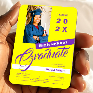 Magnet Flexible Photo Fête de fin d'études secondaires Promotion 2