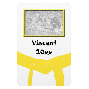 Magnet Flexible Photo jaune de ceinture d'arts martiaux