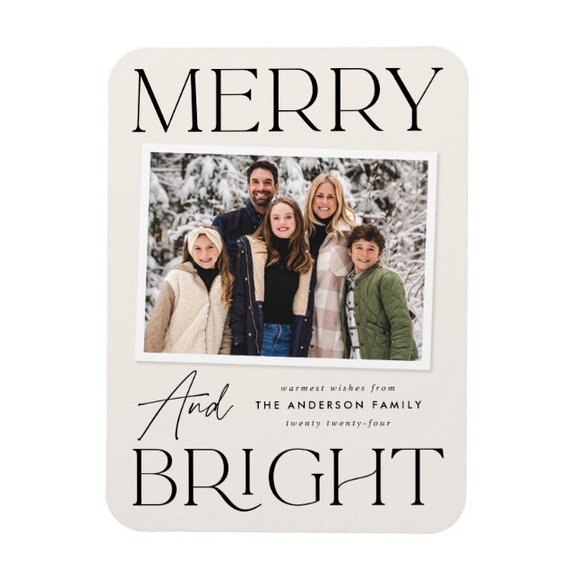 Magnet Flexible Photo moderne Joyeuse et brillante (Vertical)