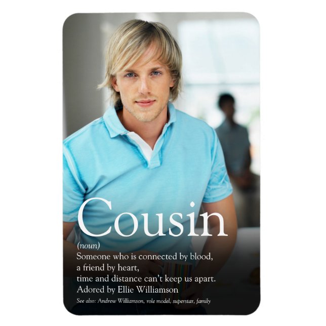 Magnet Flexible Photo moderne meilleure définition jamais Cousin (Vertical)