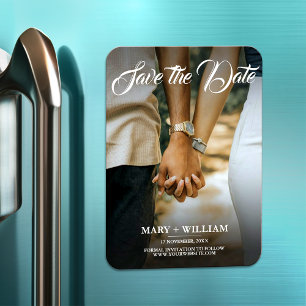 Magnet Flexible Photo Moderne Minimaliste Enregistrer La Date Cade