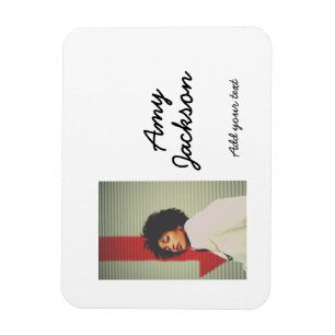 Magnet Flexible Photo nom complet date simple minimaliste fille fe