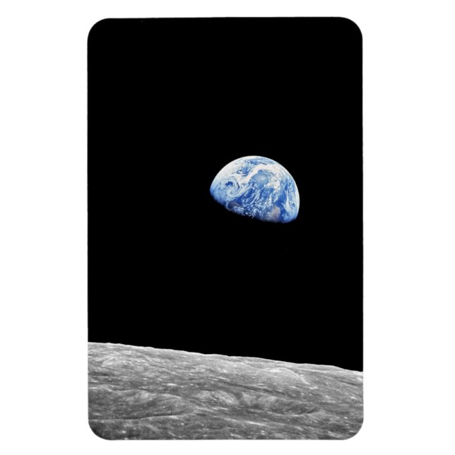 Magnet Flexible Photo Orbite lunaire Apollo 8 de la NASA (Vertical)