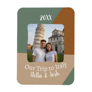 Magnet Flexible Photo personnalisé Notre voyage en Italie Souvenir