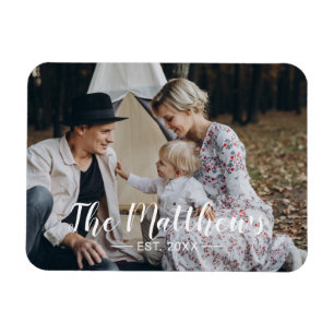 Magnet Flexible Photo personnalisée avec nom de famille et année d