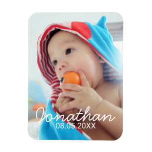 Magnet Flexible Photo personnalisée avec nom et date