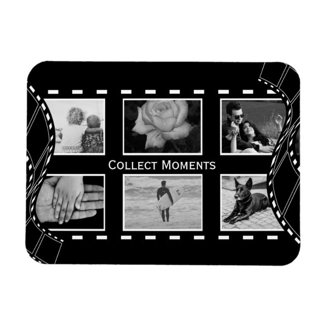 Magnet Flexible Photo personnalisée de bobine de film noir et blan (Horizontal)