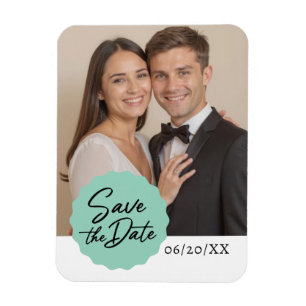 Magnet Flexible Photo Personnalisée Enregistrer La Date Modern Scr