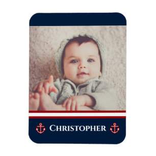 Magnet Flexible Photo Personnalisée Marine Marine Bleu Rouge Blanc