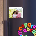 Magnet Flexible Photo personnalisée - Meilleur grand-père dans l'u<br><div class="desc">Personnalisez cet aimant photo simple et moderne pour votre grand-père (grand-père, papa, etc.). Le modèle est configuré pour vous permettre d'ajouter votre propre photo et d'éditer l'exemple de texte si vous le souhaitez. Exemple de texte actuellement dit "Meilleur grand-père dans l'univers". Le design présente une palette de couleurs tendance, vert...</div>