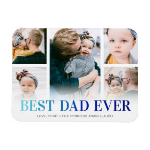 Magnet Flexible Photo personnalisée Meilleur papa Jamais 5