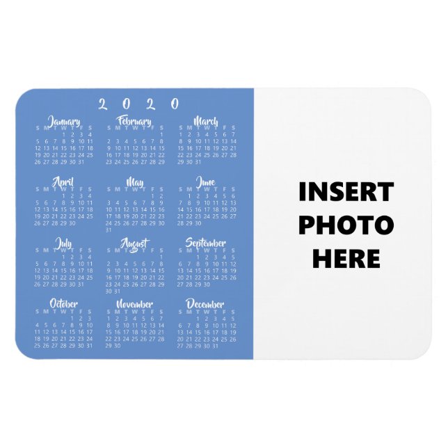 Magnet Flexible Photo personnalisée Modèle magnétique du calendrie (Horizontal)