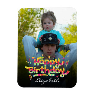 Magnet Flexible Photo personnalisée + Nom Coloré Anniversaire Gard