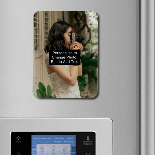 Magnet Flexible Photo personnalisée Nom de l'oeuvre Slogan Rec (Custom Personalized Photo Artwork Name Slogan Rec Magnet)