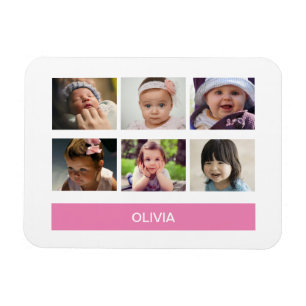 Magnet Flexible Photo personnalisée Pastel Pink - Personnalisée