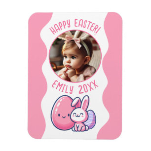 Magnet Flexible Photo Personnalisée Pink Easter Baby Keepsaké