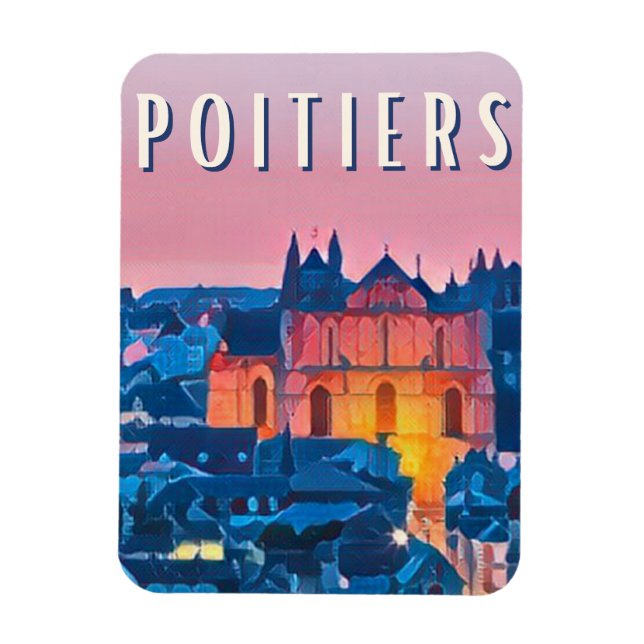 Magnet Flexible Photo Poitiers Vintage (Vertical)