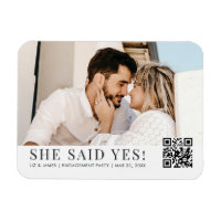 Photo QR Code Tendance Engagement Party Invitation
