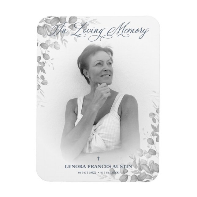 Magnet Flexible Photo Service du Souvenir Chers soldats en noir bl (Vertical)