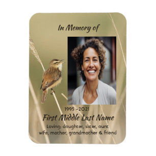 Magnet Flexible Photo souvenir mémorial Oiseau Jardin Nature