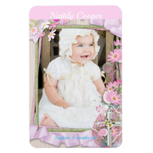 Magnet Flexible PHOTO TEMPLATE Baby Baptism Confirmation Custom