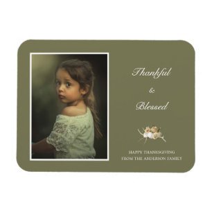 Magnet Flexible Photo Thanksgiving personnalisée