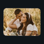 Magnet Flexible Photo Wedding Enregistrer l'aimant Date<br><div class="desc">Photo Save the Date. Mariage. Police moderne. Magnet. Photo Couple.</div>