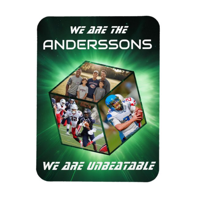 Magnet Flexible Photocollage de cubes 3D avant la lumière (Vertical)