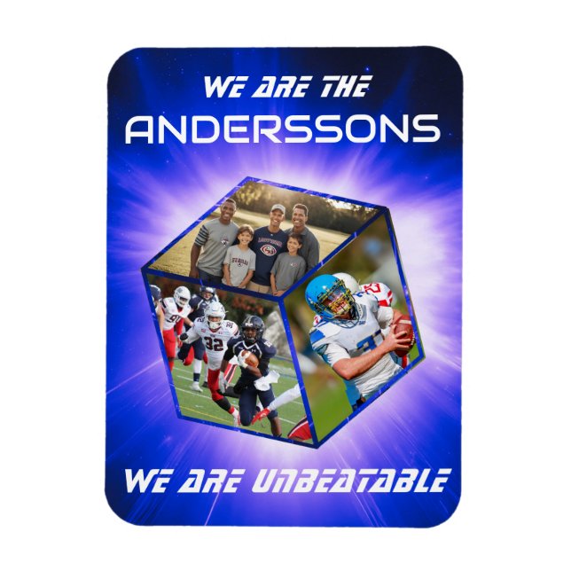 Magnet Flexible Photocollage de cubes 3D avant la lumière (Vertical)