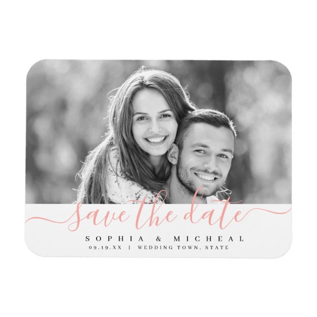 Magnet Flexible Photographie de script simple et moderne enregistr (Horizontal)
