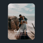 Magnet Flexible Photographie par lettres à la main Enregistrer la<br><div class="desc">Design photo complet avec lettrage à la main sentir Enregistrer la carte Date parfait pour envoyer vos amis et votre famille.</div>