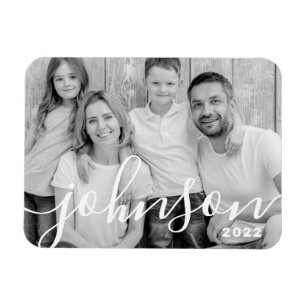 Magnet Flexible Photos de famille de script simple et moderne