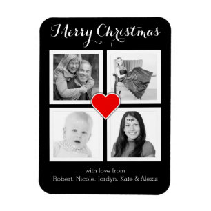 Magnet Flexible Photos de famille personnalisées Joyeux Noël