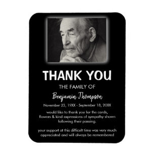 Magnet Flexible PhotoThank You Funeral Favor