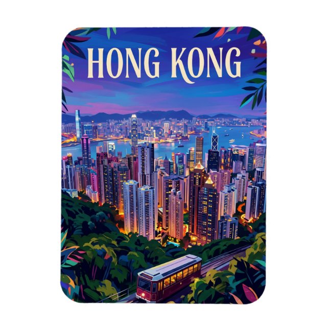 Magnet Flexible Pic Victoria Hong Kong (Vertical)