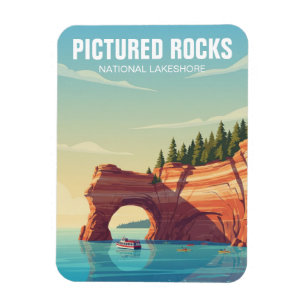 Magnet Flexible Pictured Rocks Michigan Voyage