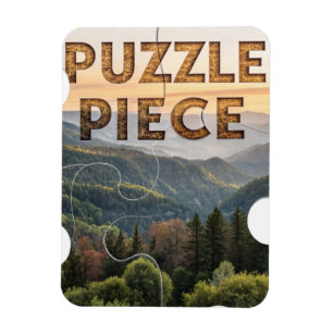 Magnet Flexible "Pièce de puzzle" Nature Montagne & Forêt