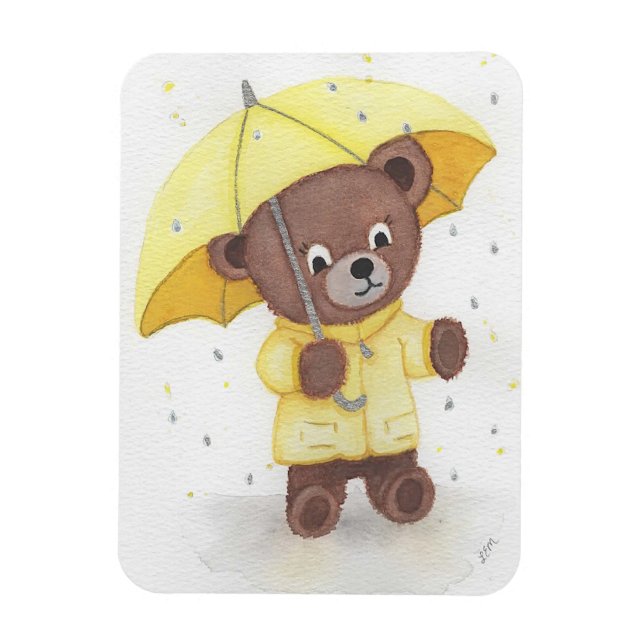 Magnet Flexible Pied d'ours dans la pluie (Vertical)
