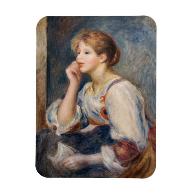 Magnet Flexible Pierre-Auguste Renoir - Femme avec une lettre (Vertical)