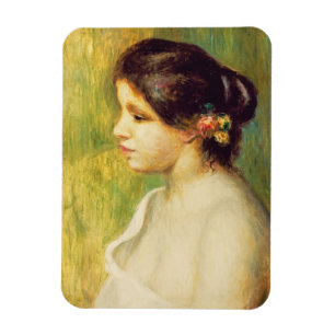 Magnet Flexible Pierre une jeune femme de Renoir   avec des fleurs