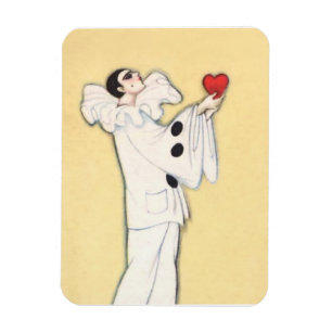 Magnet Flexible Pierrot au cœur rouge de Sophia Chiostri