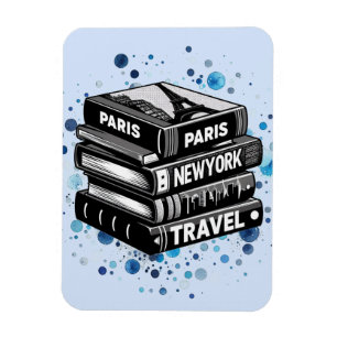 Magnet Flexible Pile de livres de voyage